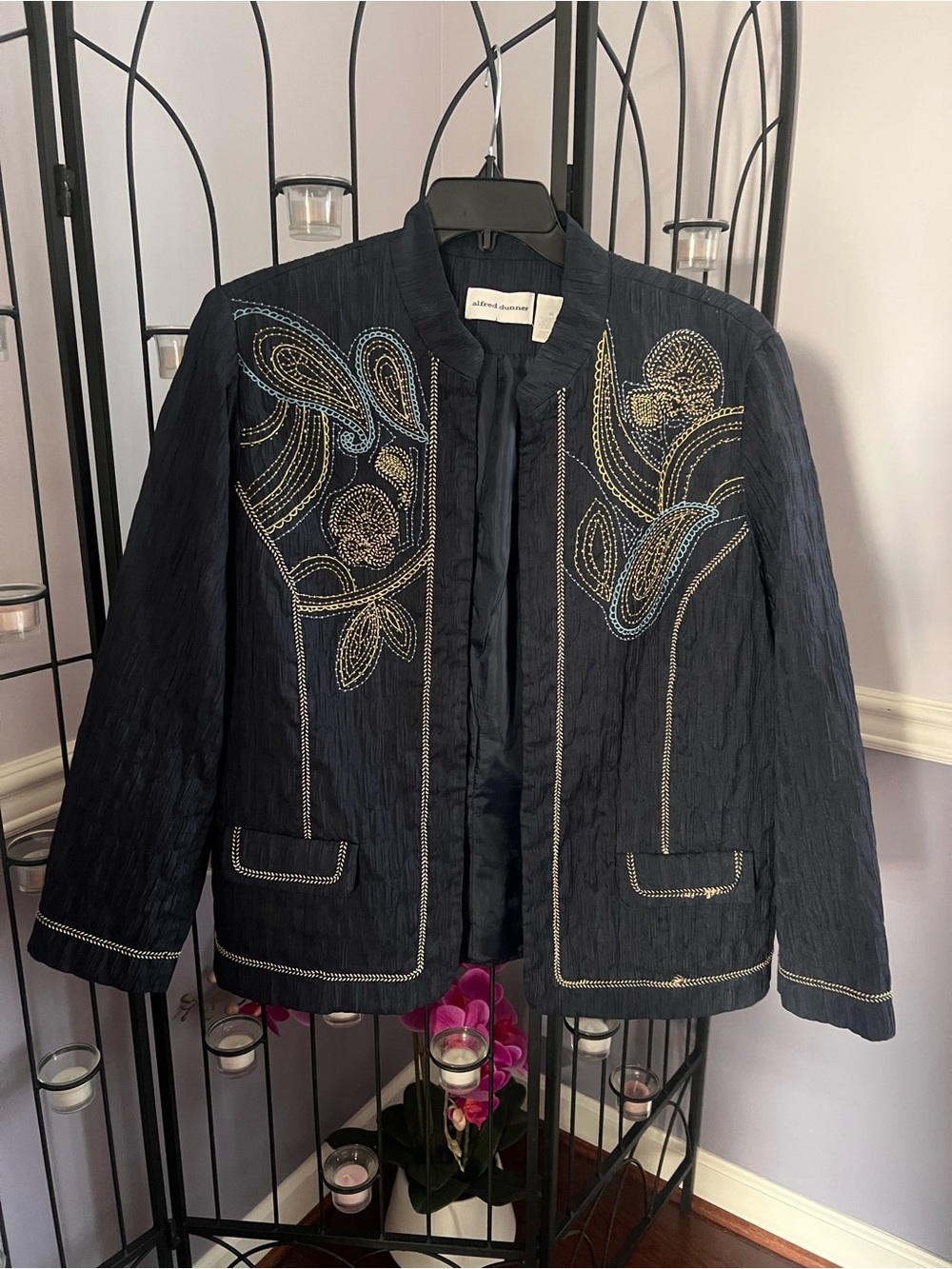 Alfred Dunner Embroidered Jacket with Accents